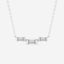 0.25 TCW Baguette Moissanite Diamond Three Stone Necklace - crownmoissanite