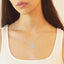0.33 CT Emerald Moissanite Diamond Halo Style Necklace - crownmoissanite