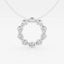 2.0 TCW Round Moissanite Diamond Circle Pendant Necklace - crownmoissanite