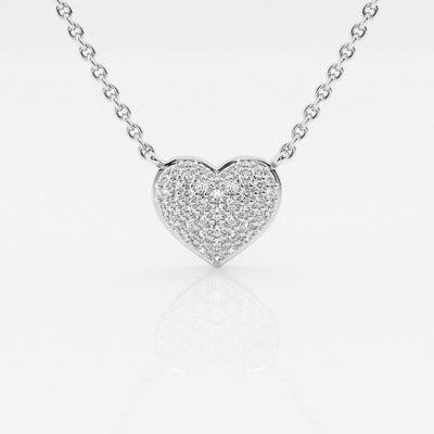 0.25 TCW Round Moissanite Diamond Heart Pendant Necklace - crownmoissanite