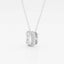 0.50 TC Emerald Moissanite Diamond Halo Style Necklace - crownmoissanite