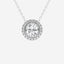 1.50 TCW Round Moissanite Diamond Halo Style Necklace - crownmoissanite