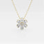 0.93 TCW Round & Pear Moissanite Diamond Flower Pandant Necklace - crownmoissanite