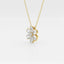 0.93 TCW Round & Pear Moissanite Diamond Flower Pandant Necklace - crownmoissanite
