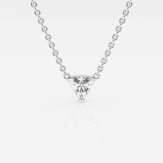 0.50 CT Trillion Moissanite Diamond Solitaire Necklace - crownmoissanite