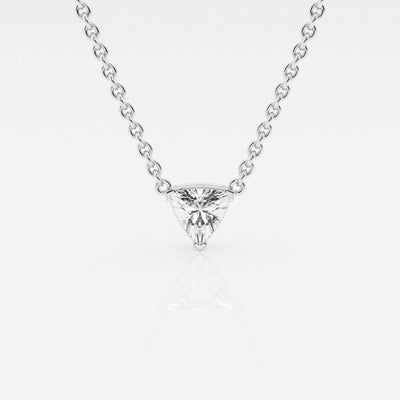 0.50 CT Trillion Moissanite Diamond Solitaire Necklace - crownmoissanite