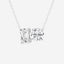 2.75 TCW Emerald & Round Moissanite Diamond Two Stone Necklace - crownmoissanite