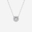 0.14 TCW Round Moissanite Diamond Halo Necklace - crownmoissanite