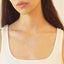 3.0 TCW Emerald & Oval Moissanite Diamond Circle Pendant Necklace - crownmoissanite