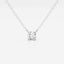 0.50 CT Asscher Moissanite Diamond Solitaire Necklace - crownmoissanite
