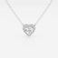 0.40 CT Heart Moissanite Diamond Halo Style Necklace