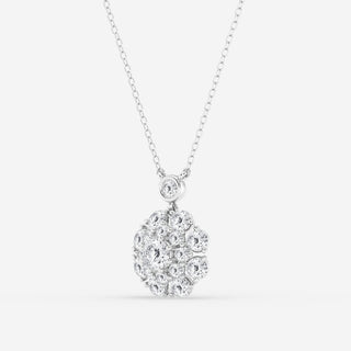 1.51 TCW Round Moissanite Diamond Vintage Multidimensional Pendant Necklace - crownmoissanite