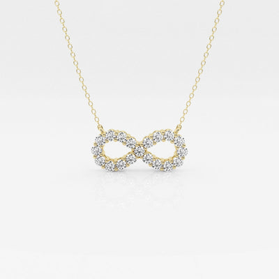 1.0 TCW Round Moissanite Diamond Infinity Necklace - crownmoissanite
