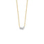 0.42 TCW Round & Pear Moissanite Diamond Two Stones Pendent Necklace - crownmoissanite