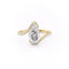 2.0 CT Pear Cut Solitaire Bypass Setting Moissanite Engagement Ring - crownmoissanite