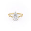 2.0 CT Pear Cut Solitaire Moissanite Engagement Ring. - crownmoissanite