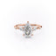 2.0 CT Pear Cut Three Stone Moissanite Engagement Ring - crownmoissanite