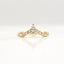 0.31 TCW Round & Pear Cut Curved Moissanite Wedding Band - crownmoissanite
