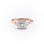2.08 CT Princess Shaped Moissanite Three Stones Engagement Ring - crownmoissanite