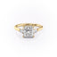 2.08 CT Princess Shaped Moissanite Three Stones Engagement Ring - crownmoissanite