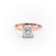 2.08 CT Princess Shaped Moissanite Hidden Halo Engagement Ring - crownmoissanite
