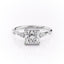 2.08 CT Princess Shaped Moissanite Hidden Halo Engagement Ring - crownmoissanite