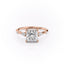 2.08 CT Princess Shaped Moissanite Hidden Halo Engagement Ring - crownmoissanite