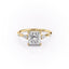 2.08 CT Princess Shaped Moissanite Hidden Halo Engagement Ring - crownmoissanite