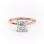 2.08 CT Princess Shaped Moissanite Hidden Halo Engagement Ring - crownmoissanite