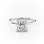 2.08 CT Princess Cut Solitaire Hidden Halo Setting Moissanite Engagement Ring - crownmoissanite