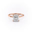 2.08 CT Princess Cut Solitaire Hidden Halo Setting Moissanite Engagement Ring - crownmoissanite