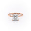 2.08 CT Princess Shaped Moissanite Hidden Halo Engagement Ring - crownmoissanite