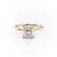 2.08 CT Princess Shaped Moissanite Hidden Halo Engagement Ring - crownmoissanite