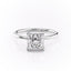 2.08 CT Princess Shaped Moissanite Hidden Halo Engagement Ring - crownmoissanite