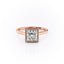 2.08 CT Princess Shaped Moissanite Hidden Halo Engagement Ring - crownmoissanite