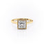 2.08 CT Princess Shaped Moissanite Hidden Halo Engagement Ring - crownmoissanite