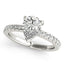 1.0- 3.0 CT Pear Moissanite Pave Engagement Ring