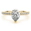 1.0- 3.0 CT Pear Moissanite Pave Engagement Ring