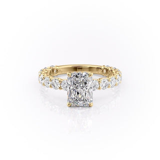 2.1 CT Radiant Shaped Moissanite Solitaire Engagement Ring - crownmoissanite