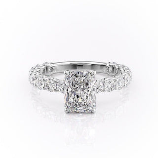 2.1 CT Radiant Shaped Moissanite Solitaire Engagement Ring - crownmoissanite