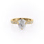 2.1 CT Radiant Cut Solitaire Pave Setting Moissanite Engagement Ring - crownmoissanite