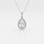 2.0 CT Pear Moissanite Diamond Halo Necklace - crownmoissanite