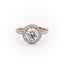 1.90 CT Round Cut Halo Triple Pave Setting Moissanite Engagement Ring - crownmoissanite