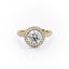 1.90 CT Round Cut Halo Triple Pave Setting Moissanite Engagement Ring - crownmoissanite