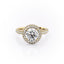 1.90 CT Round Cut Halo Triple Pave Setting Moissanite Engagement Ring - crownmoissanite