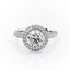 1.90 CT Round Cut Halo Triple Pave Setting Moissanite Engagement Ring - crownmoissanite