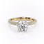 1.60 CT Round Cut Hidden Halo Triple Pave Moissanite Engagement Ring - crownmoissanite