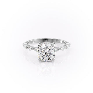 1.60 CT Round Shaped Moissanite Solitaire Engagement Ring - crownmoissanite