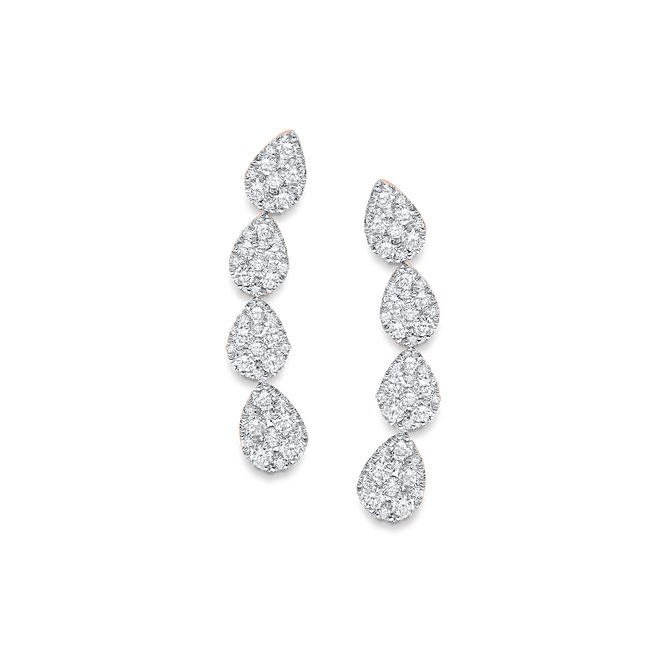 0.64 TCW Round Moissanite Diamond Ear Crawler Earrings - crownmoissanite