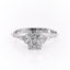 2.0 CT Radiant Shaped Moissanite Cluster Engagement Ring - crownmoissanite